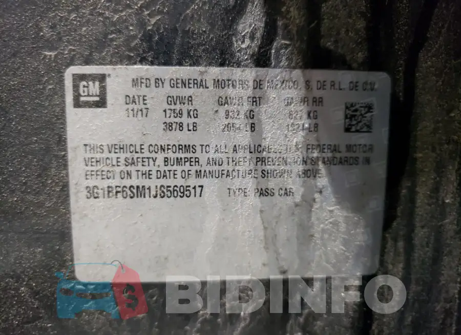 3G1BF6SM1JS569517 Photo# 13
