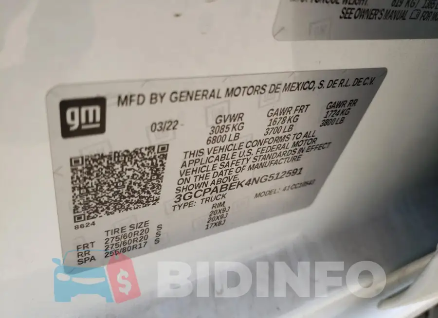 3GCPABEK4NG512591 Photo# 12