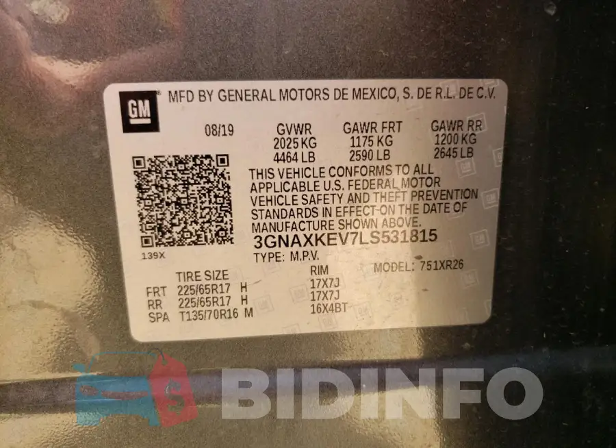 3GNAXKEV7LS531815 Photo# 12