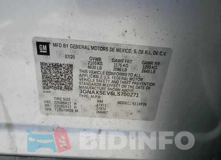 3GNAXSEV6LS700271 Photo# 13
