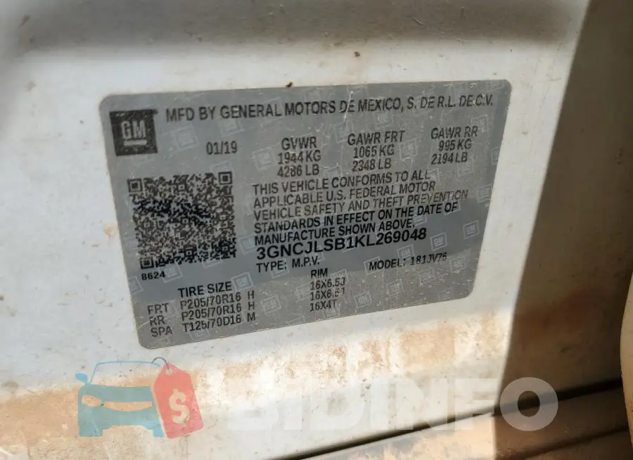 3GNCJLSB1KL269048 Photo# 13