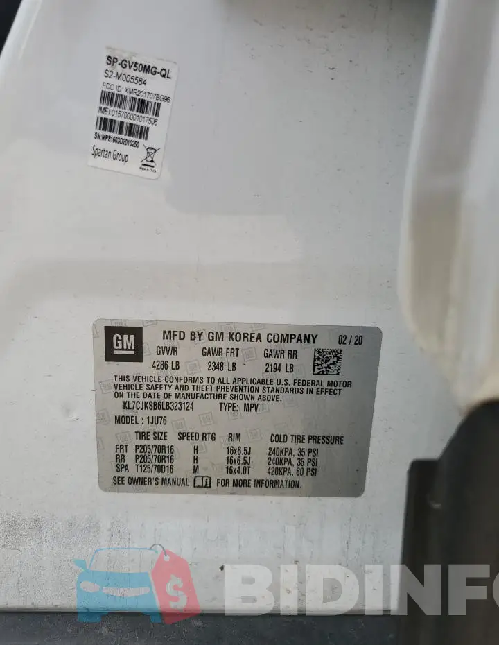 KL7CJKSB6LB323124 Photo# 13