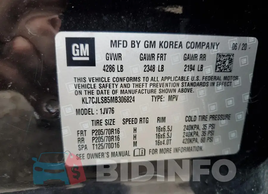 KL7CJLSB5MB306824 Photo# 13