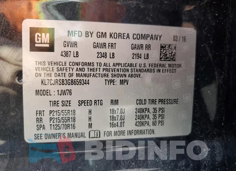 KL7CJRSB3GB659344 Photo# 13