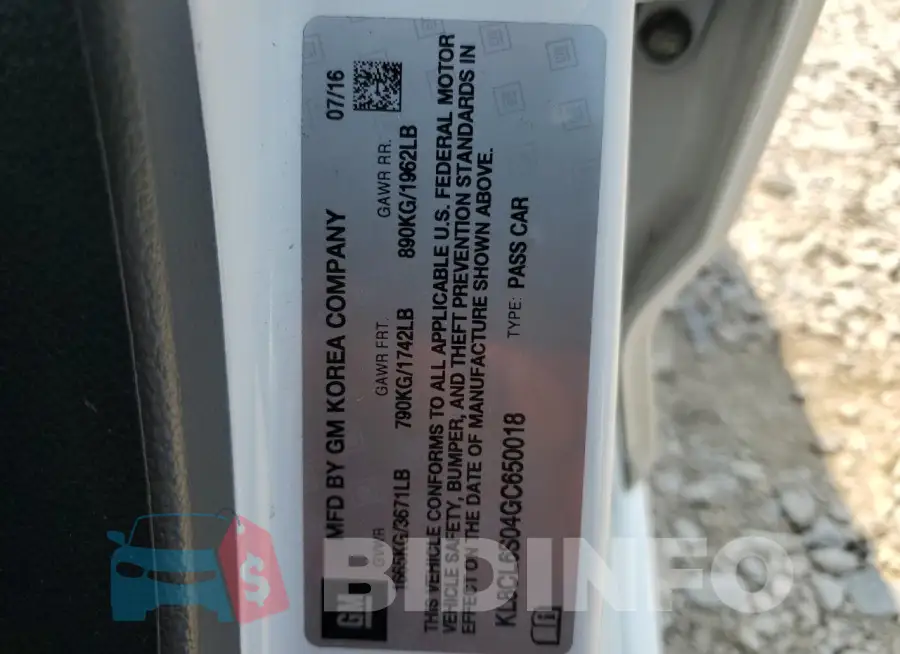 KL8CL6S04GC650018 Photo# 12