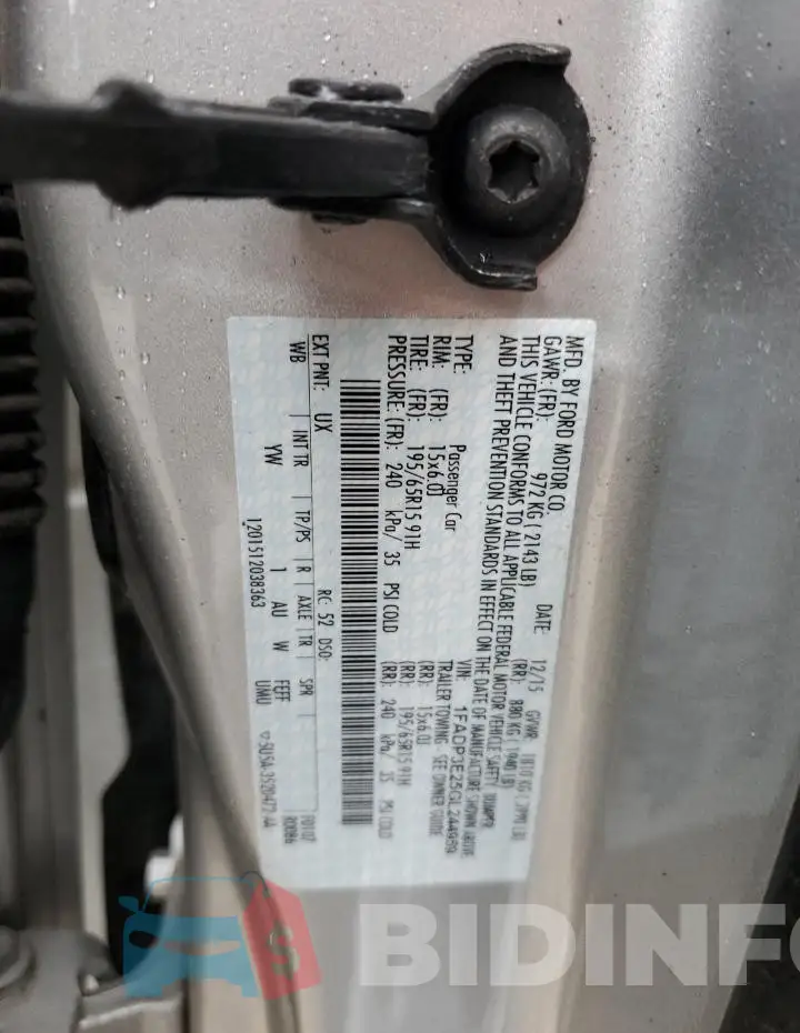 1FADP3E25GL244959 Photo# 12