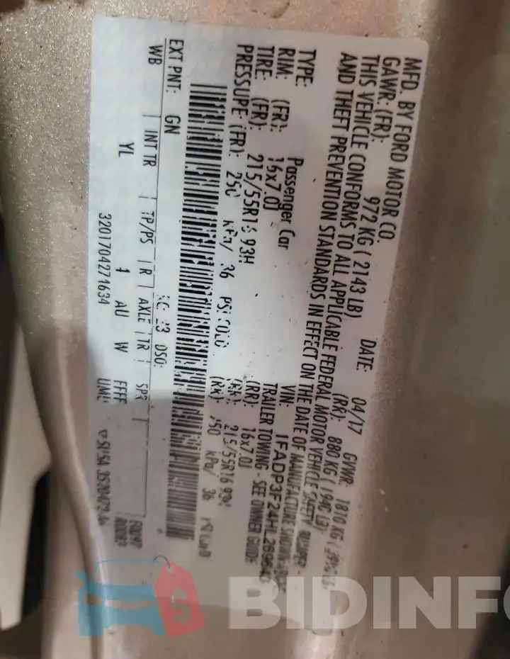 1FADP3F24HL269643 Photo# 12