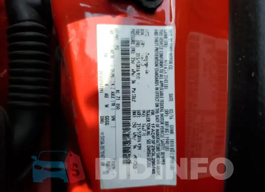 1FADP3F29GL290745 Photo# 12
