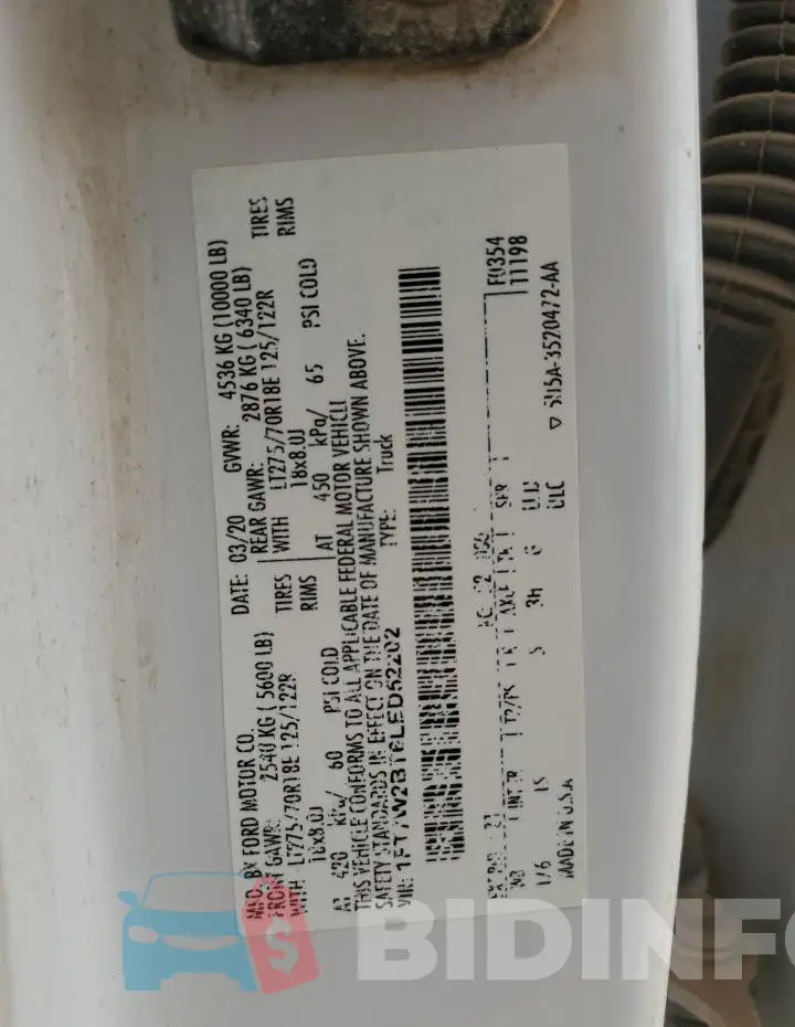 1FT7W2BT6LED52202 Photo# 12
