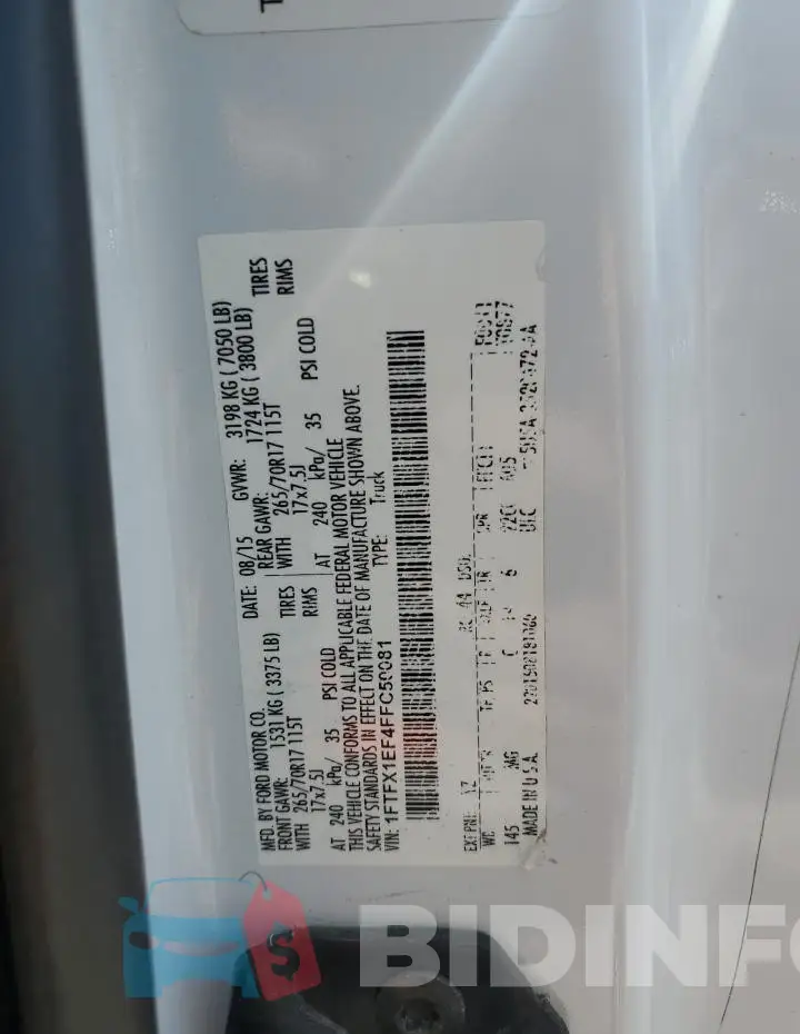 1FTFX1EF4FFC50081 Photo# 12