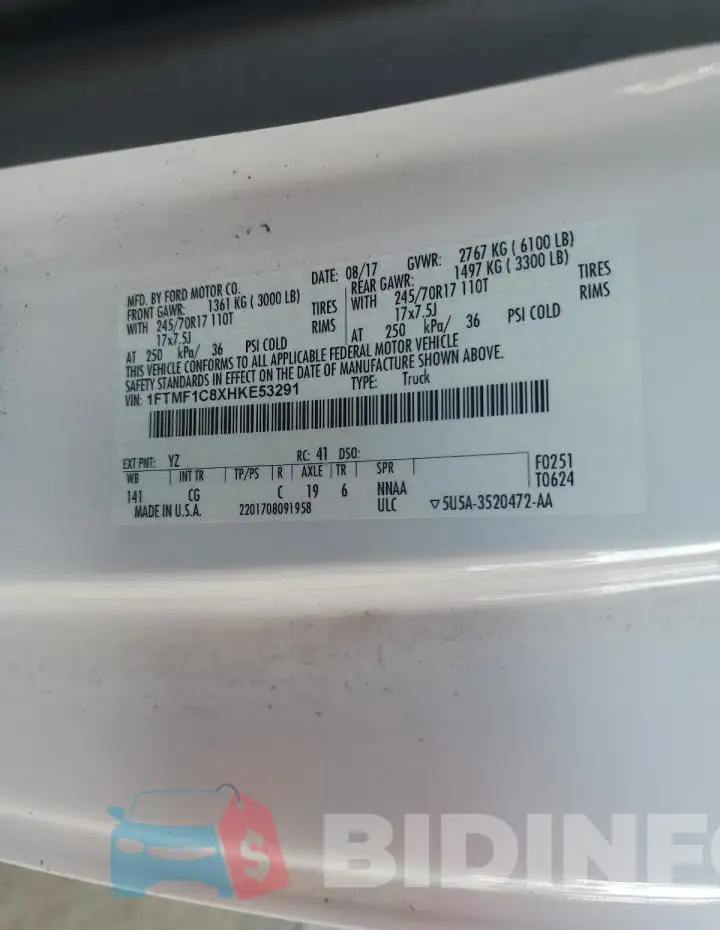 1FTMF1C8XHKE53291 Photo# 12