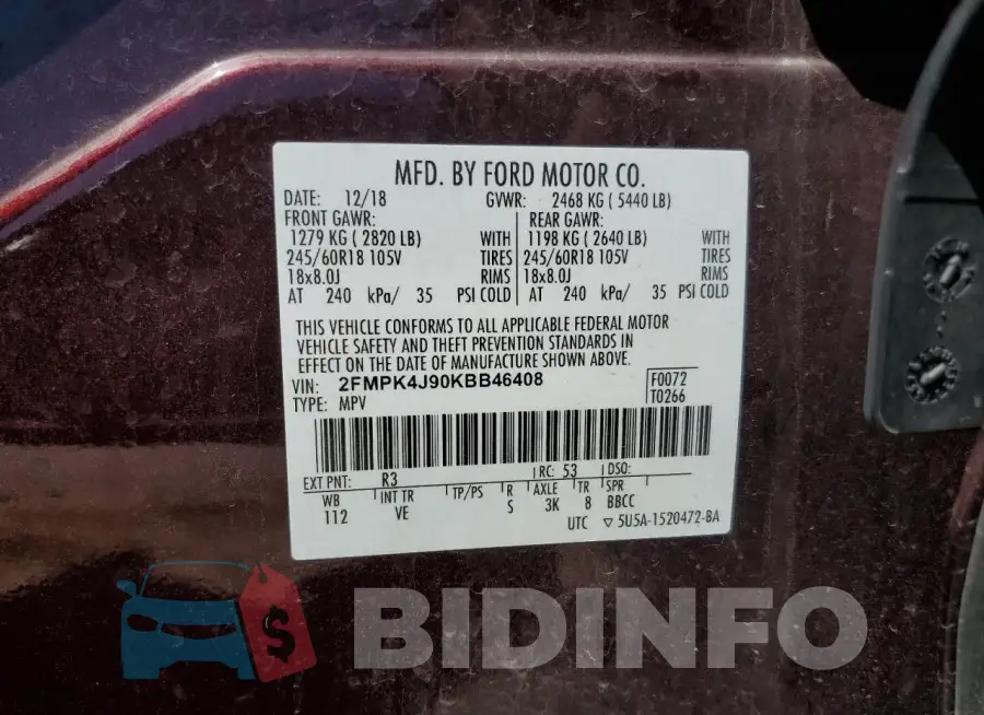2FMPK4J90KBB46408 Photo# 14