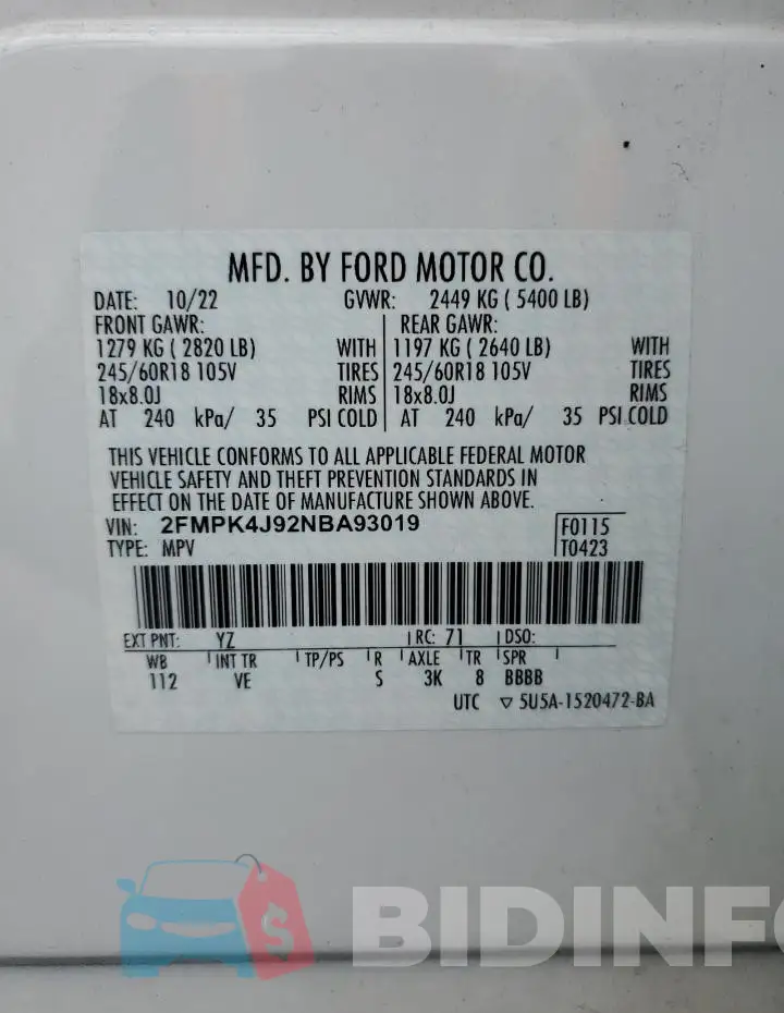 2FMPK4J92NBA93019 Photo# 13