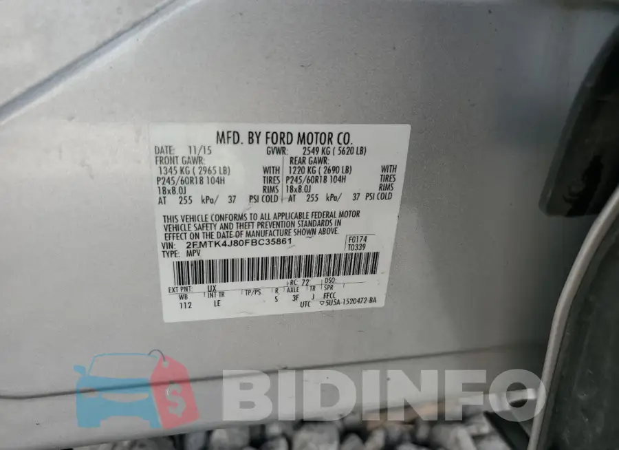 2FMTK4J80FBC35861 Photo# 14