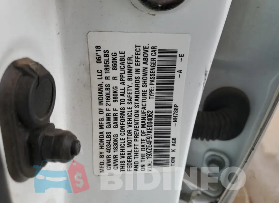 19XZE4F97KE004062 Photo# 12