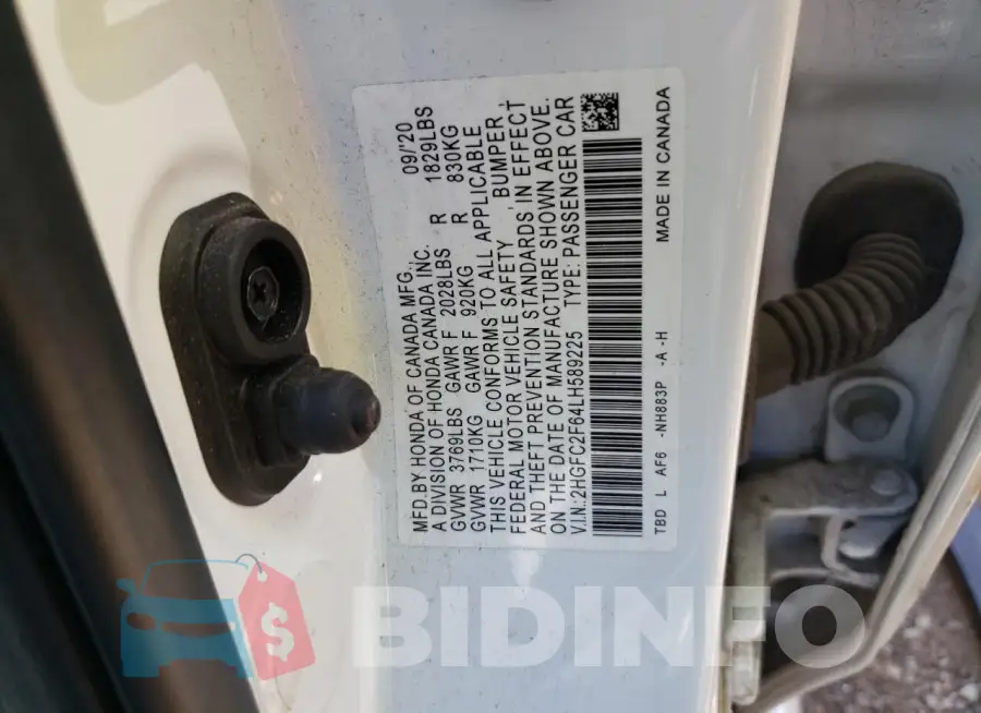 2HGFC2F64LH589225 Photo# 12
