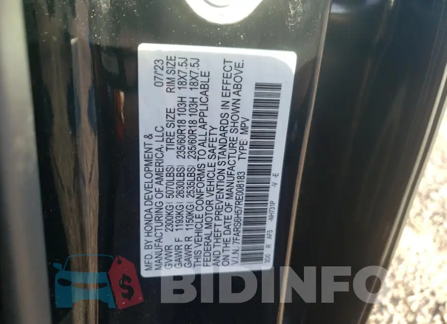 7FARS6H57RE008183 Photo# 14