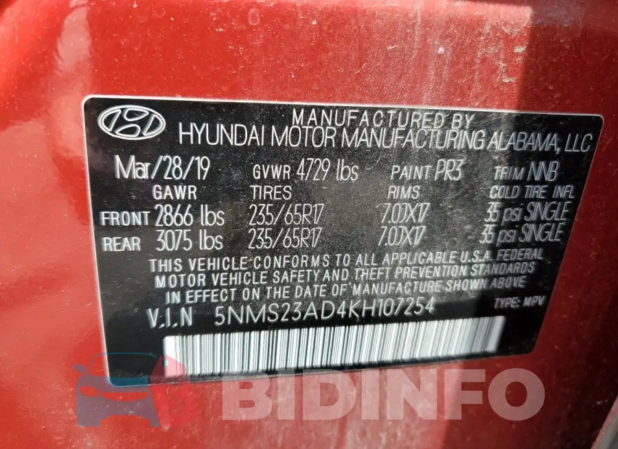 5NMS23AD4KH107254 Photo# 12