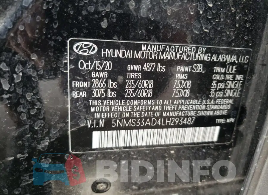 5NMS33AD4LH293487 Photo# 13