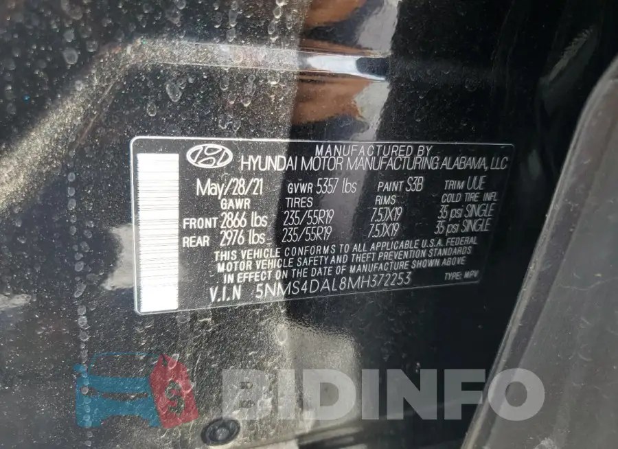 5NMS4DAL8MH372253 Photo# 12