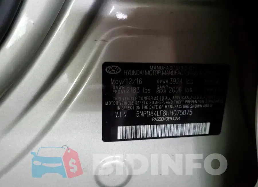 5NPD84LF8HH075075 Photo# 12