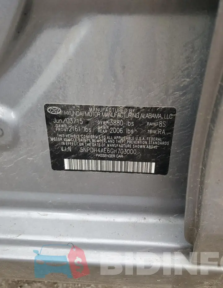 5NPDH4AE6GH703000 Photo# 12