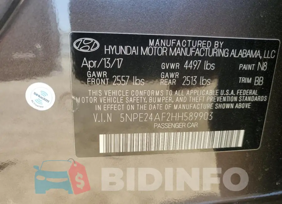 5NPE24AF2HH589903 Photo# 12