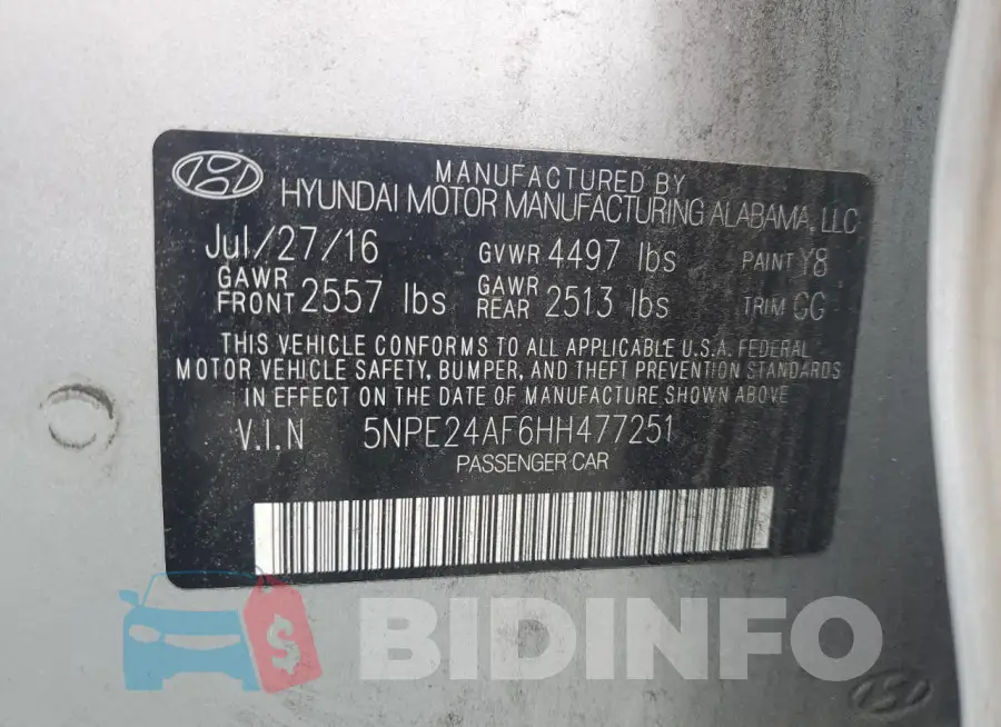 5NPE24AF6HH477251 Photo# 12