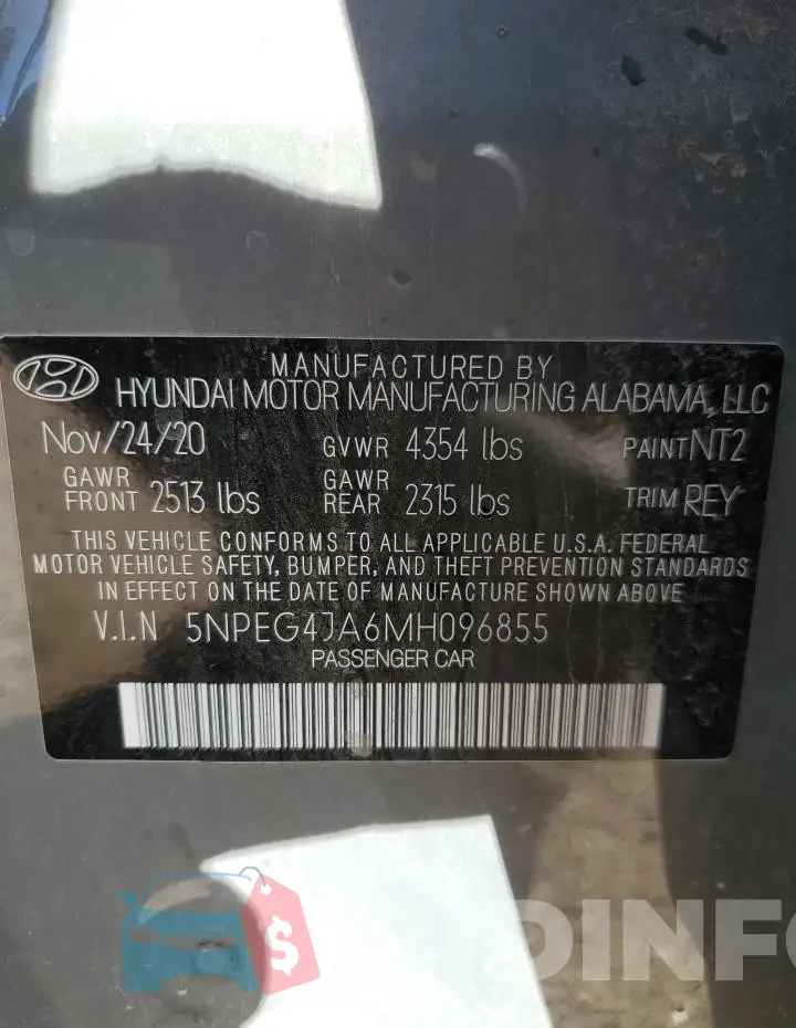 5NPEG4JA6MH096855 Photo# 12