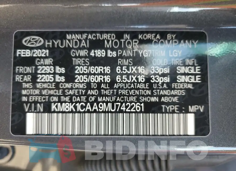 KM8K1CAA9MU742261 Photo# 13