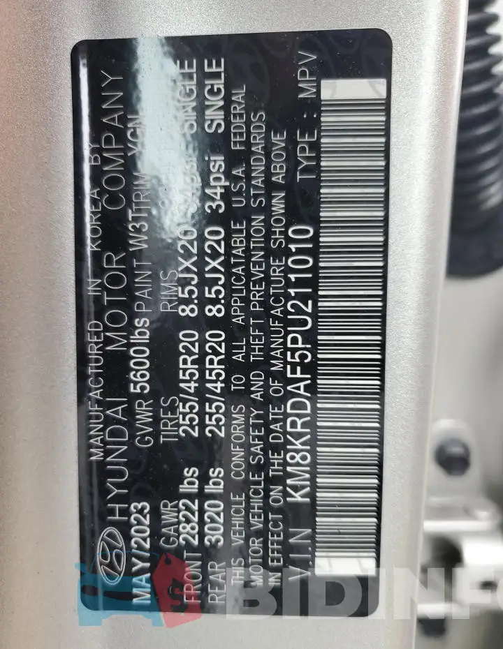 KM8KRDAF5PU211010 Photo# 14