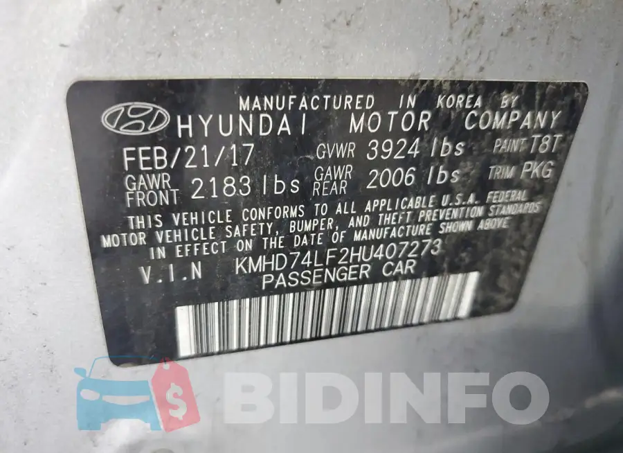 KMHD74LF2HU407273 Photo# 12