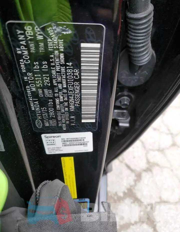 KMHGN4JEXFU103814 Photo# 12