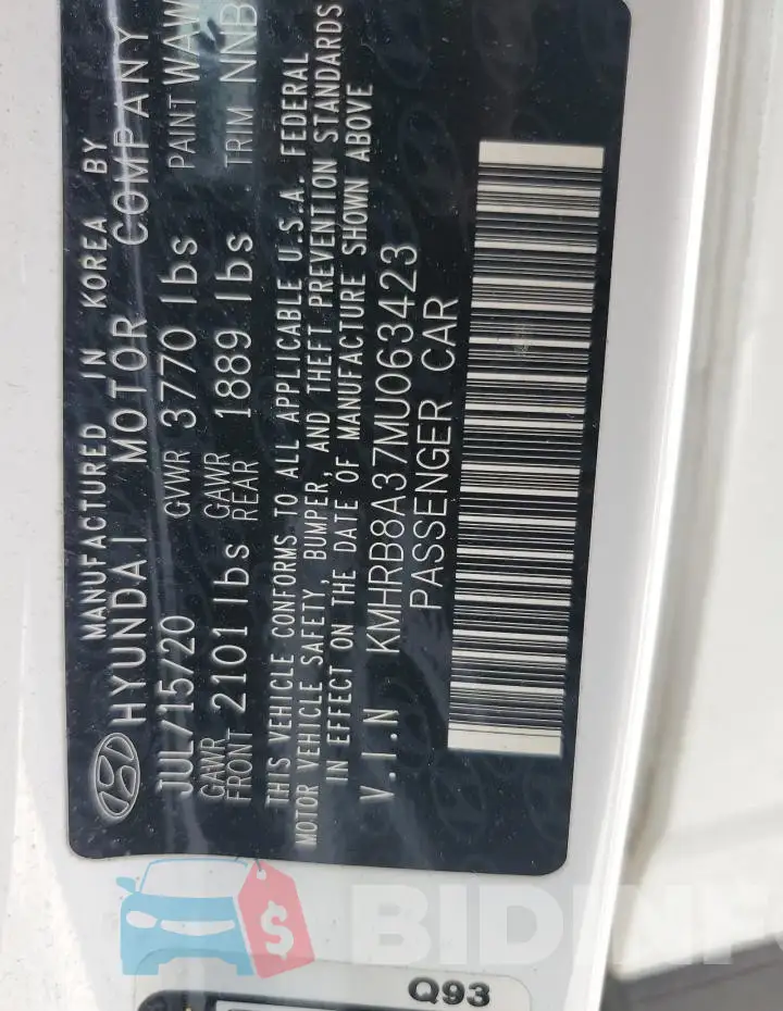 KMHRB8A37MU063423 Photo# 13