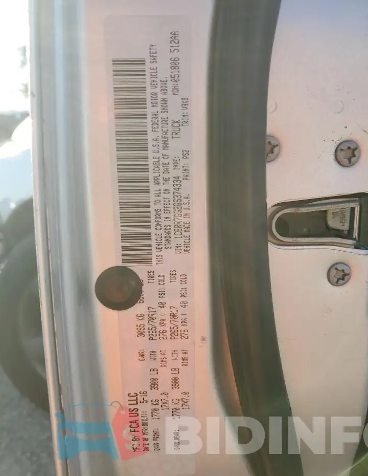 1C6RR7GG2GS374334 Photo# 12