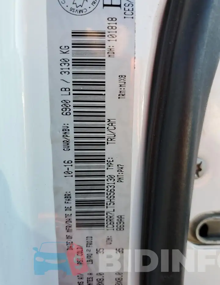 1C6RR7LT5HS563130 Photo# 12