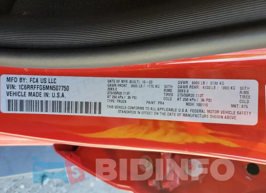 1C6RRFFG6MN507750 Photo# 13