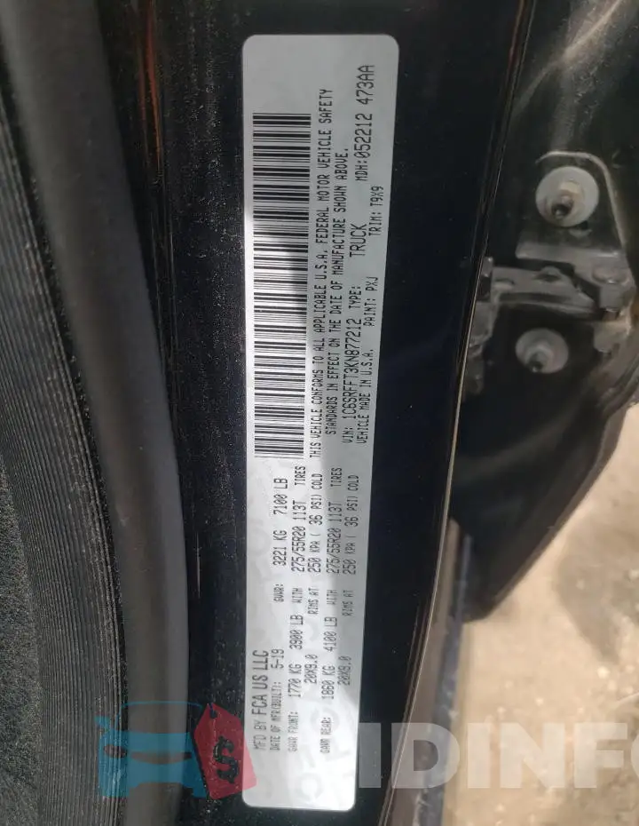 1C6SRFFT3KN877212 Photo# 12