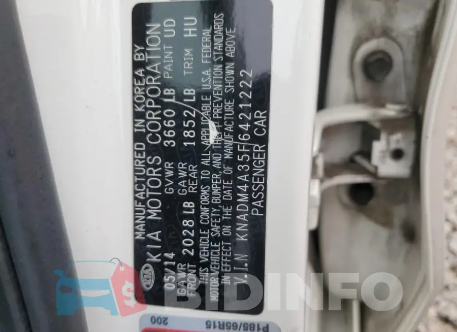 KNADM4A35F6421222 Photo# 12