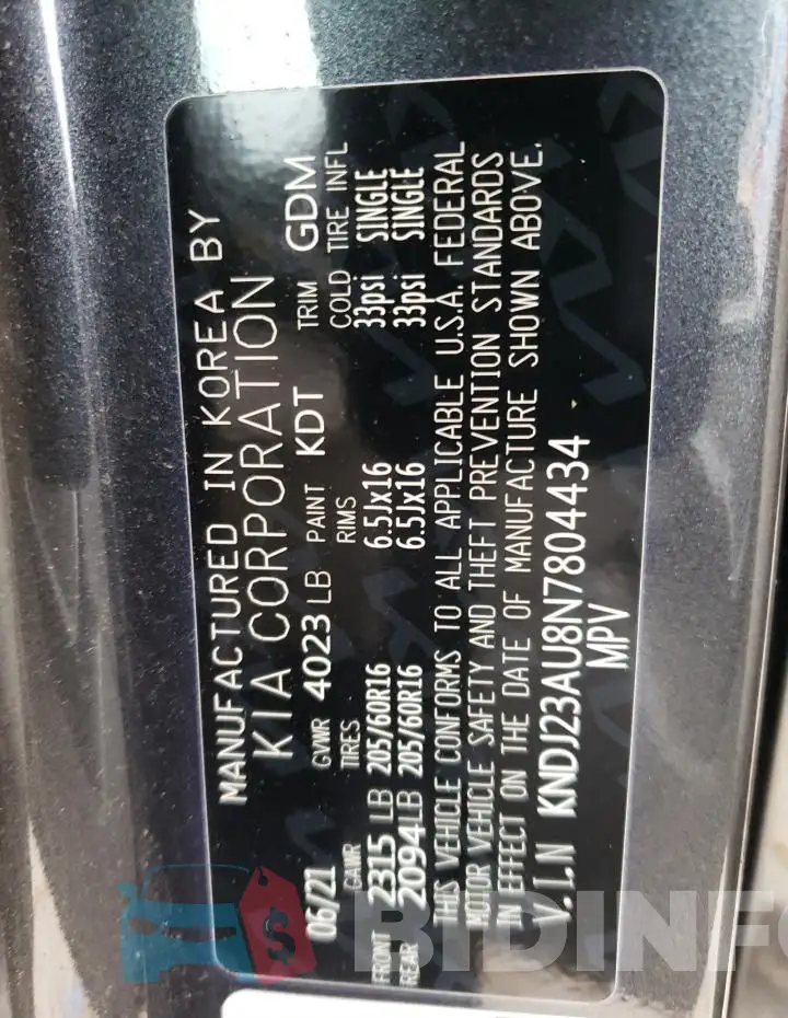 KNDJ23AU8N7804434 Photo# 12