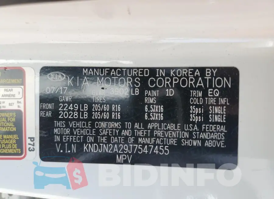 KNDJN2A29J7547455 Photo# 13