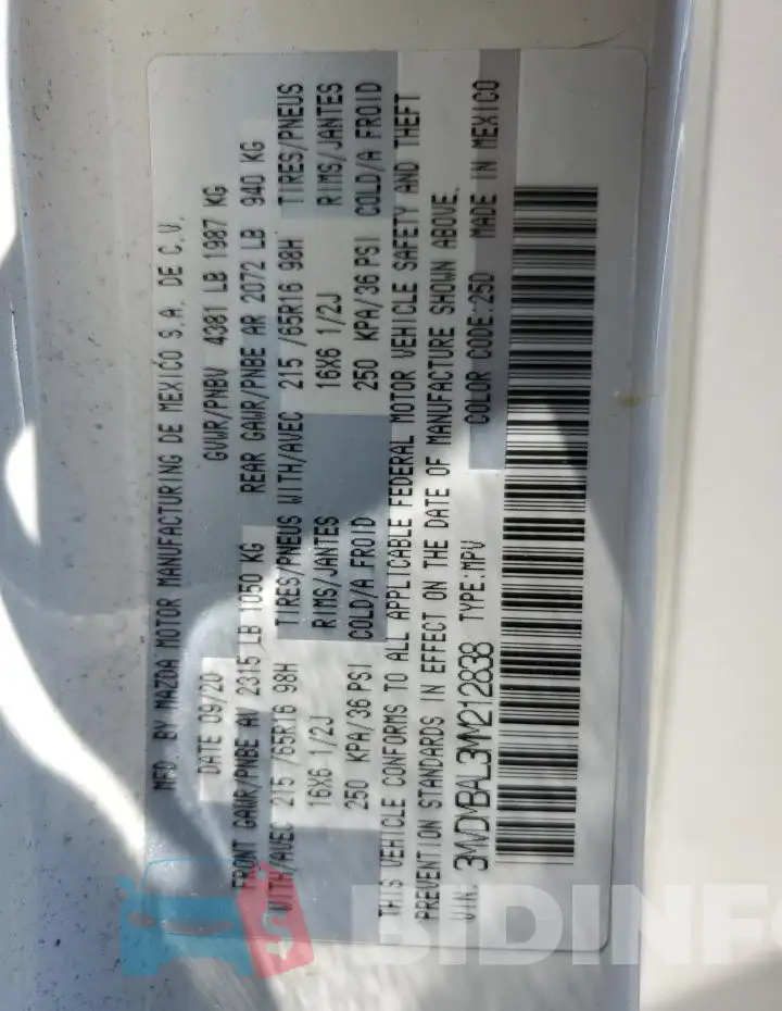 3MVDMBAL3MM212838 Photo# 14
