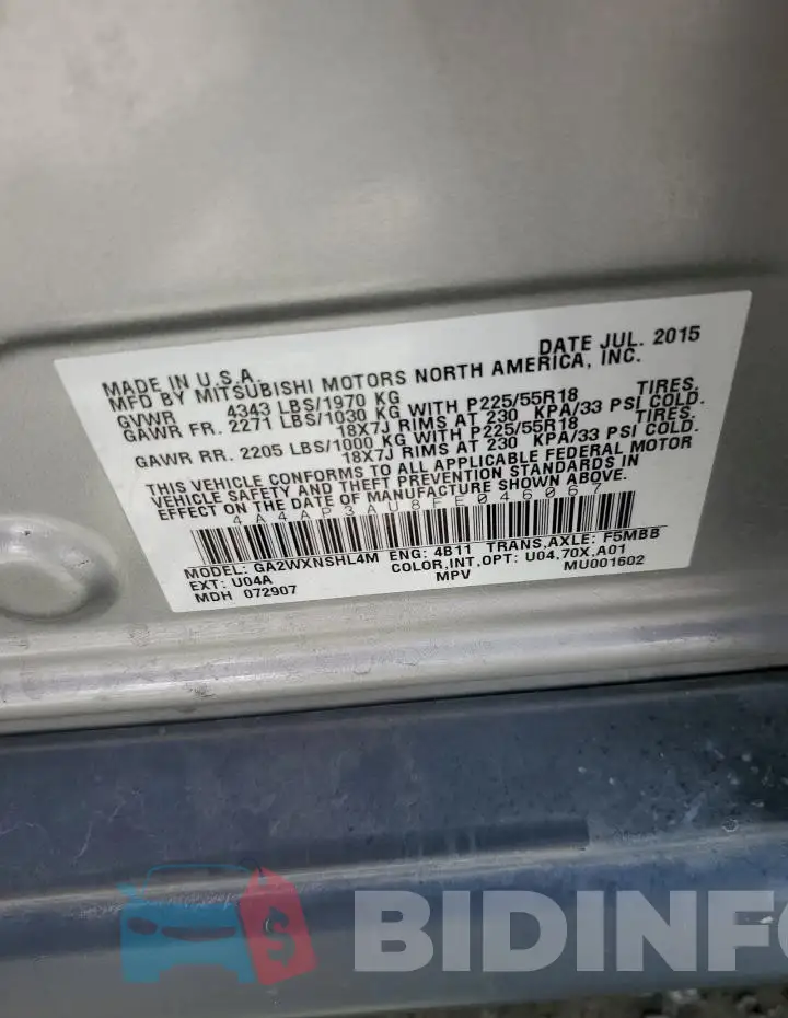 4A4AP3AU8FE046067 Photo# 13