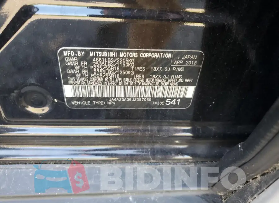 JA4AZ3A36JZ057069 Photo# 13