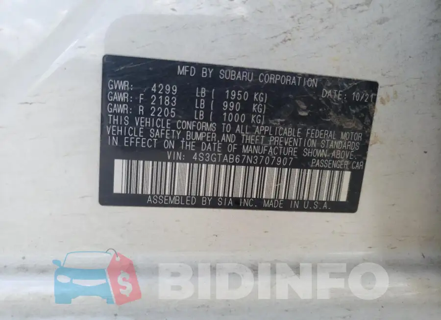4S3GTAB67N3707907 Photo# 12