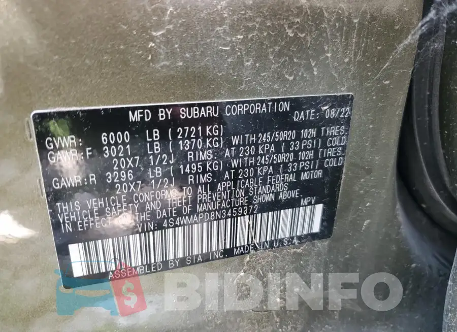 4S4WMAPD8N3459372 Photo# 13