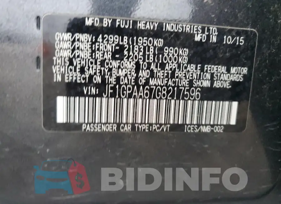 JF1GPAA67G8217596 Photo# 12