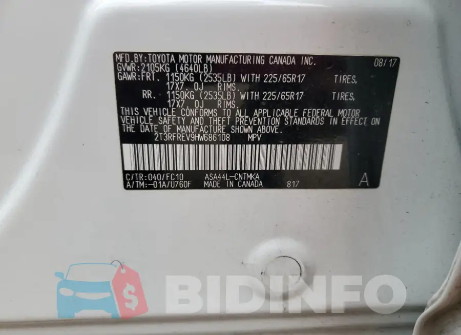 2T3RFREV9HW686108 Photo# 13