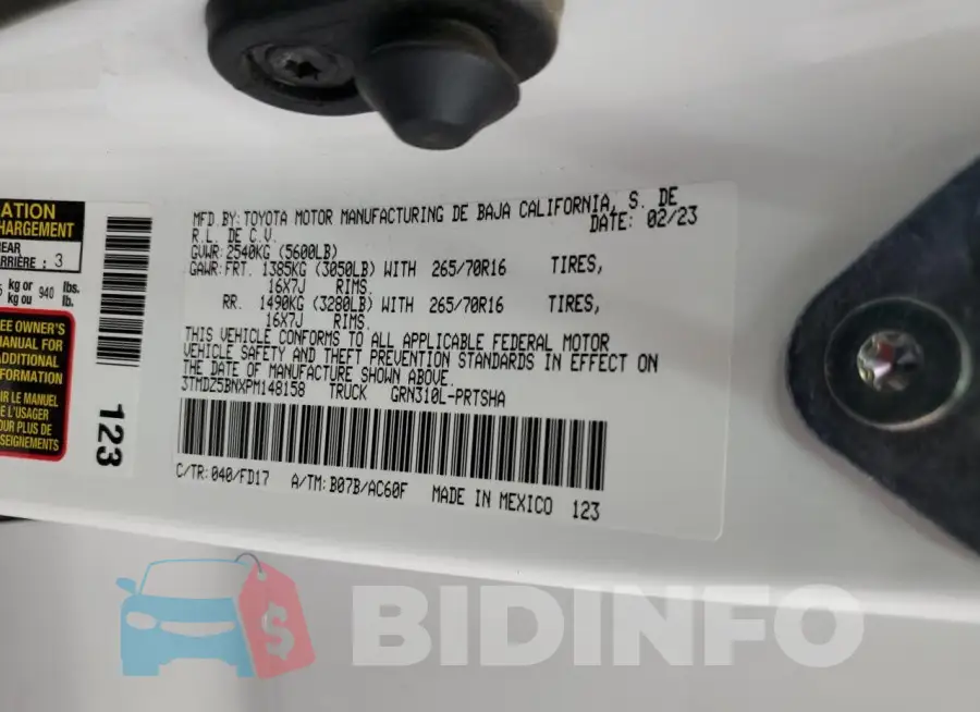 3TMDZ5BNXPM148158 Photo# 12