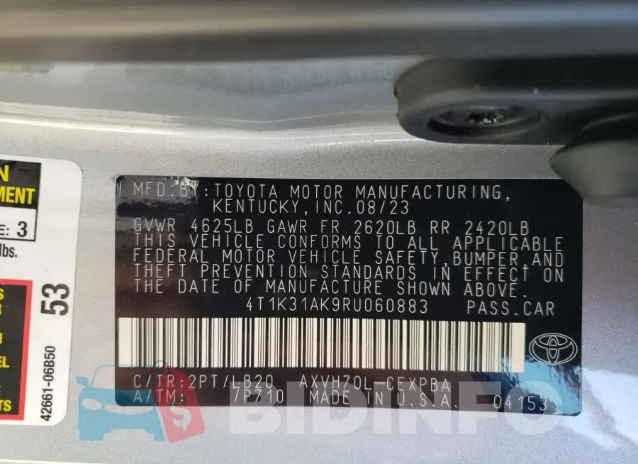 4T1K31AK9RU060883 Photo# 12